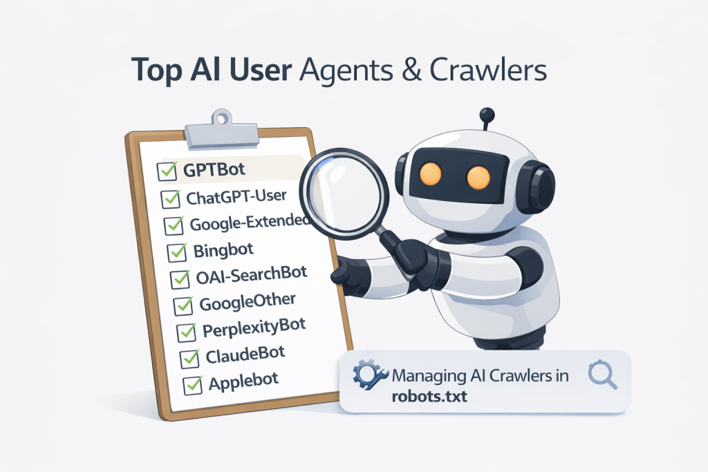 List of Top AI User Agents and Crawlers for robots.txt